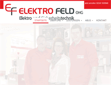 Tablet Screenshot of elektro-feld.de
